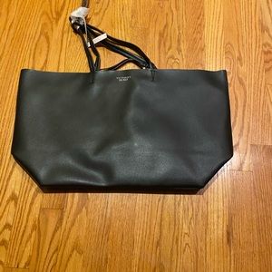 Victoria’s Secret black leather like tote-bag NWT